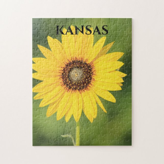 Puzzle Closeup Sunflower de Kansas (Vertical)