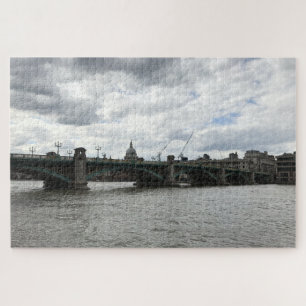 Puzzle Cloudy Day Southwark Bridge Thames River London Re