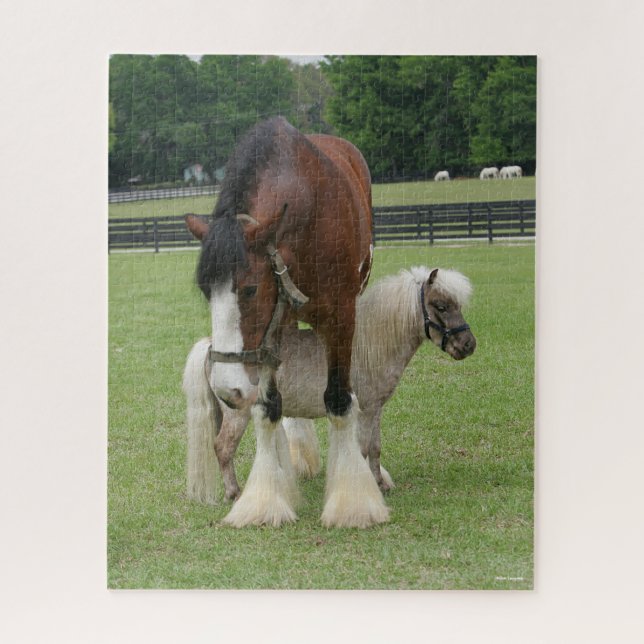 Puzzle Clydesdale de pie por Pony en miniatura (Vertical)