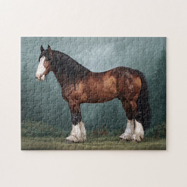 Puzzle Clydesdale Horse (Horizontal)