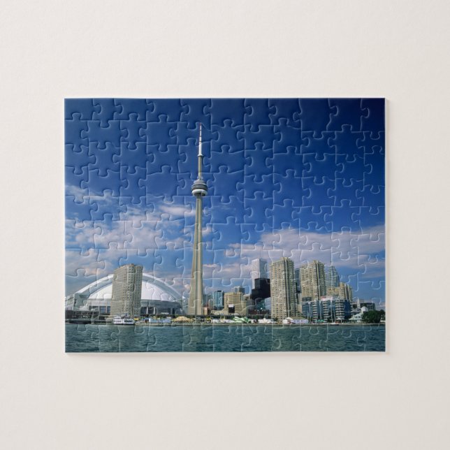 Puzzle CN Tower y Skydome en Toronto, Ontario, (Horizontal)
