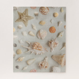 Puzzle Coastal Seashells Starfish Beach Beige