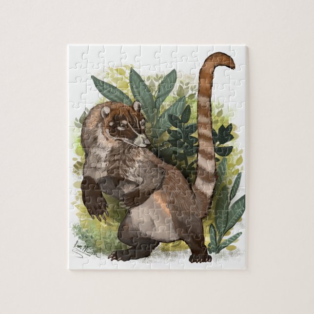Puzzle Coatamundi o White Nosed Coati (Vertical)