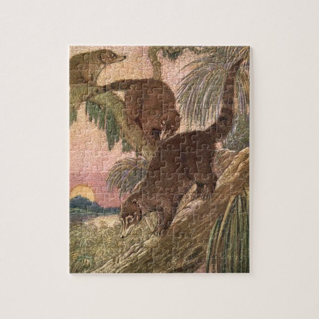 Puzzle Coatimundi de Louis Sargent, animales salvajes de  (Vertical)