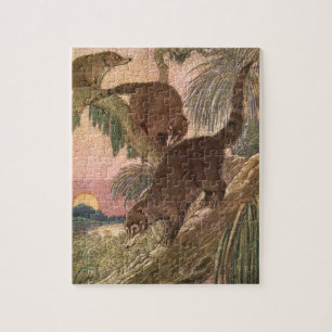 Puzzle Coatimundi por Louis Sargent, Animales Salvajes An