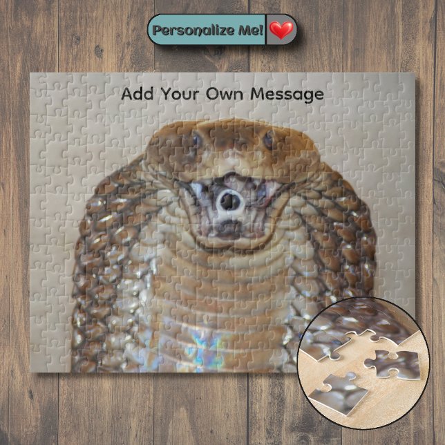 Puzzle Cobra Escupidora Personalizable (Serpiente Venenos (Customizable Spitting Cobra (Venomous Snake) Jigsaw Puzzle)