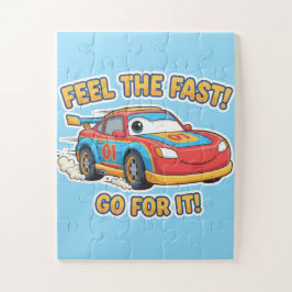 Puzzle Coche de Carreras de Dibujos Animados: ¡Siente la 