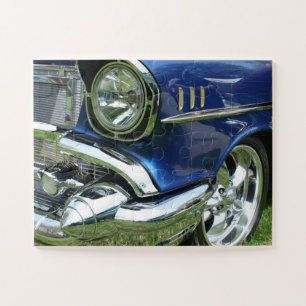 Puzzle Coche de encargo 1957 de Chevy del azul