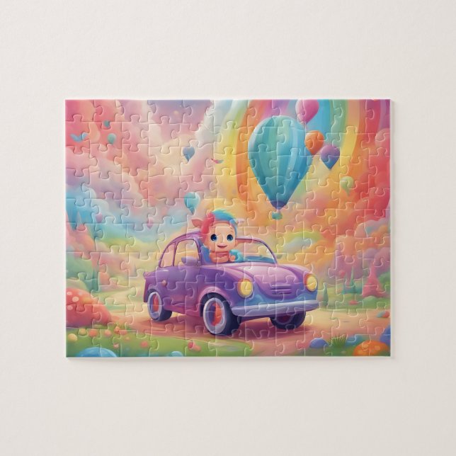 Puzzle Coche de juguete de color (Horizontal)