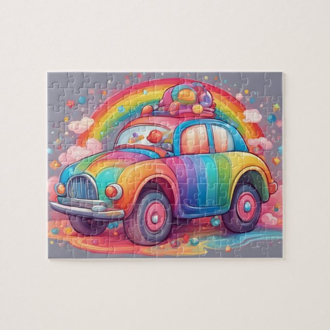 Puzzle Coche de juguete de color (Horizontal)