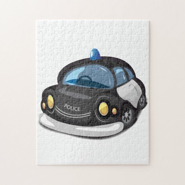 Puzzle Coche de policía vintage (Vertical)