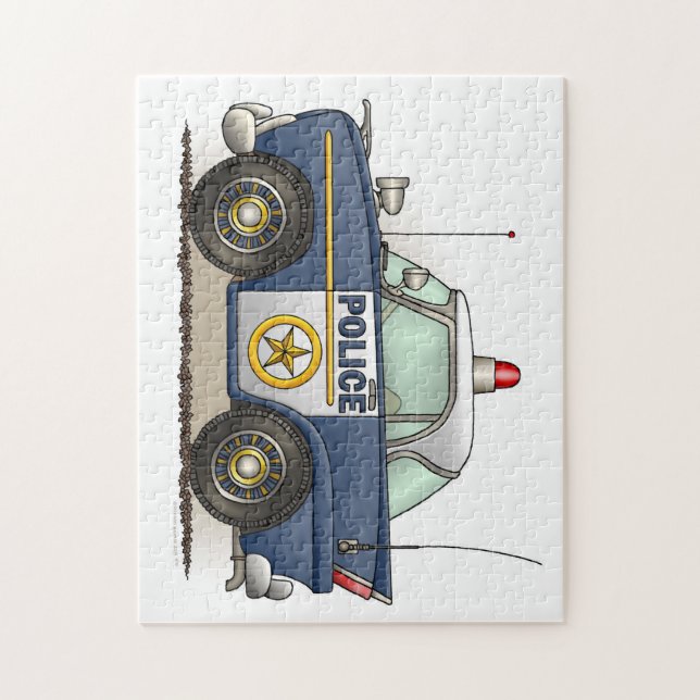 Puzzle Coche del poli de Crusier de la policía del coche (Vertical)