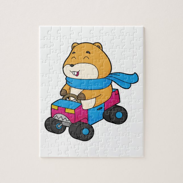 Puzzle Coche Hamster (Vertical)