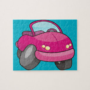 Puzzle Coche Personalizado rosa