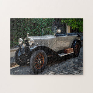 Puzzle coche plateado clásico