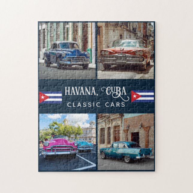 Puzzle Coches de La Habana CUBA (Vertical)