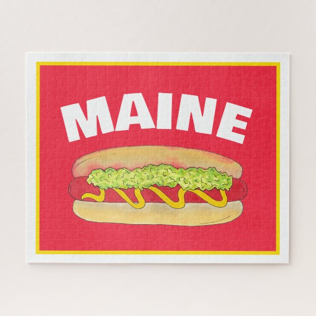 Puzzle Cocina de comida Maine Red Snapper Hotdog Portland (Horizontal)