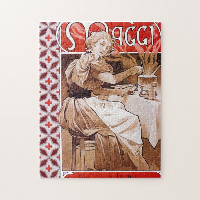 Puzzle Cocina femenina, Alphonse Mucha (Vertical)