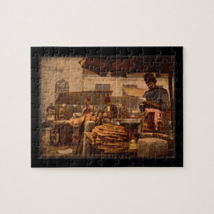 Puzzle cocinero callejero en Estambul del siglo XIX