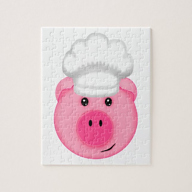 Puzzle Cocinero rosado del cerdo (Vertical)