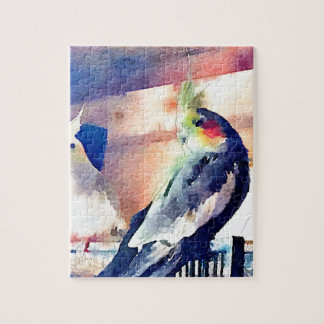 Puzzle Cockatiel de Acuarela