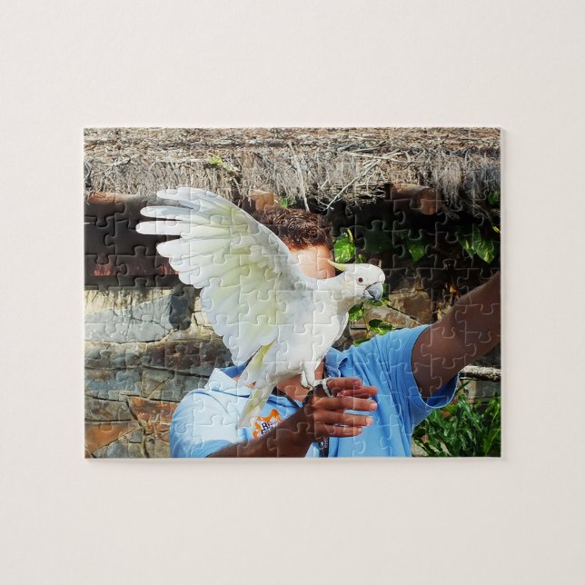 Puzzle Cockatoo muestra un ala (Horizontal)