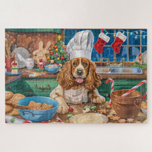 Puzzle Cocker inglés Spaniel Holiday Baking: Navidades