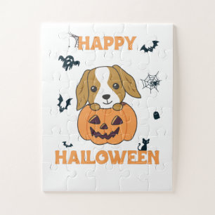 Puzzle Cocker Spaniel Calabaza Cute Perros Feliz Hallowee