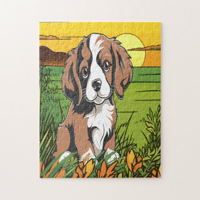 Puzzle Cocker Spaniel dog (Vertical)