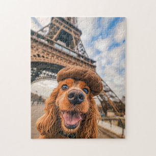 Puzzle Cocker Spaniel King Charles en París
