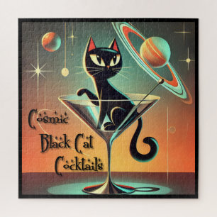 Puzzle Cócteles Cósmicos Futuristas Atómicos de Gato Negr