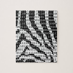 Puzzle Código binario de cebra negra y blanca
