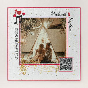 Puzzle Código QR de canción de foto moderna personalizada