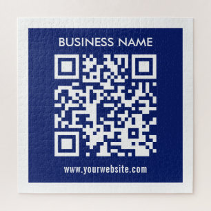 Puzzle Código QR editable (generado al instante) Azul M