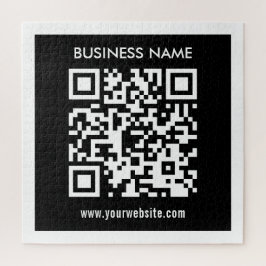 Puzzle Código QR editable (generado al instante) | Negro