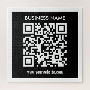 Puzzle Código QR editable (generado al instante) Negro