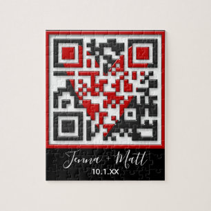 Puzzle Código QR ¿Se casará conmigo propuesta con efecto