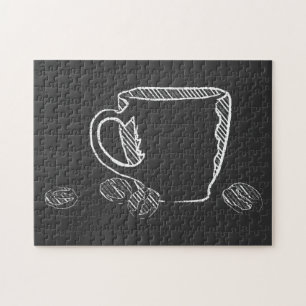 PUZZLE COFFEE CUP CHALK