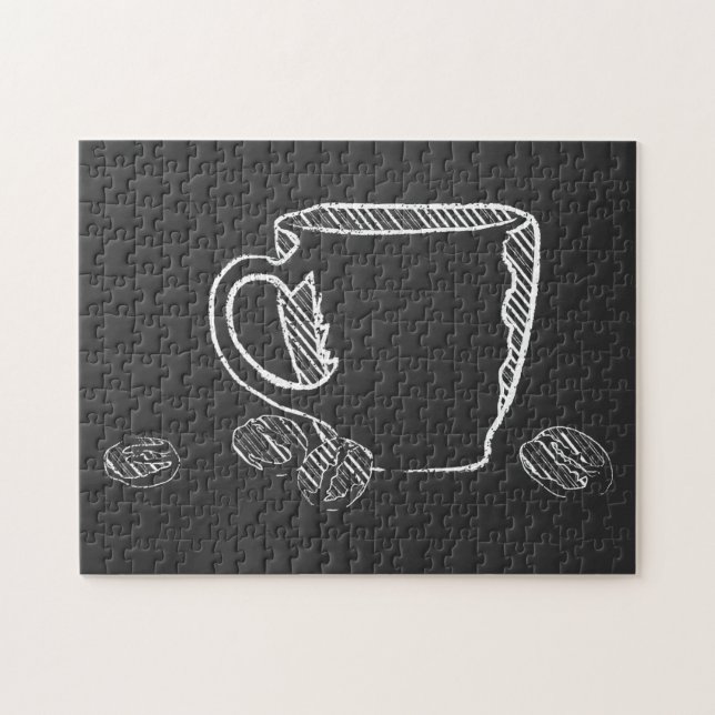 PUZZLE COFFEE CUP CHALK (Horizontal)