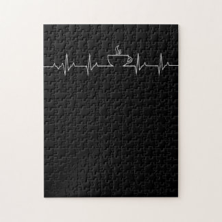 Puzzle Coffee Heartbeat Funny Heartbeat Lover TShirt