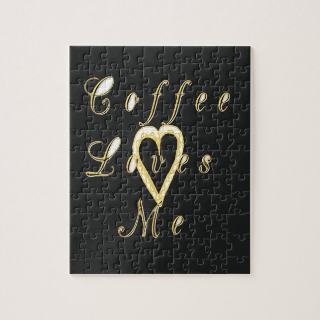 Puzzle Coffee love me. (Vertical)