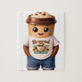 Puzzle Coffee Man – Fun Design for True Caffeine Kings