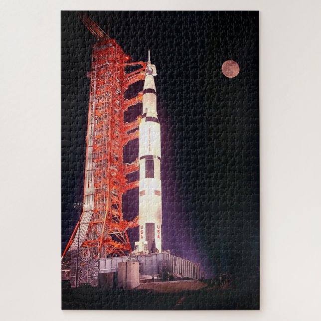 Puzzle Cohete Apolo 11 Saturn V (Vertical)