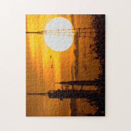 Puzzle Cohete lunar de Artemis al amanecer