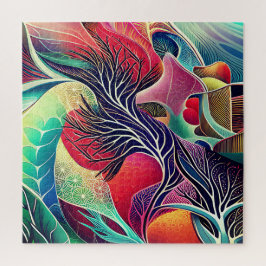 PUZZLE COJÍN DECORATIVO DE ABSTRACCIÓN DE PAISAJE