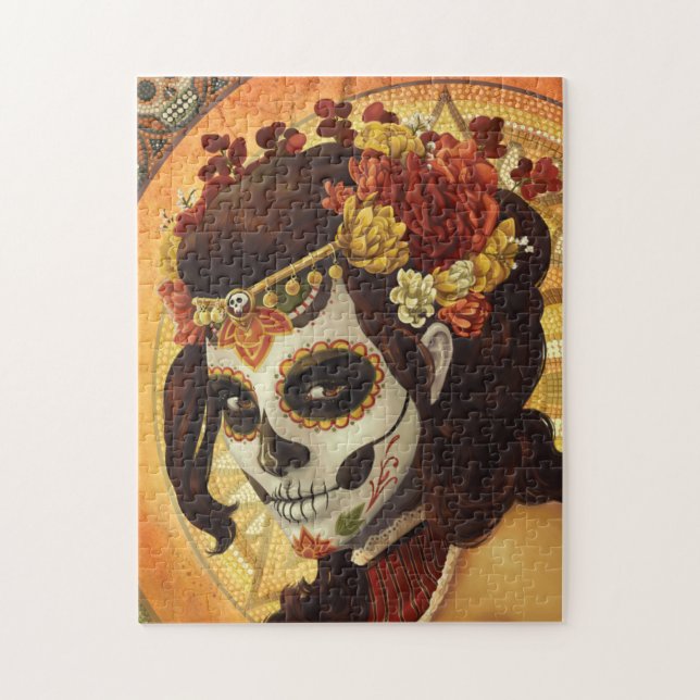 Puzzle Cojín decorativo Dia De Los Muertos (Vertical)