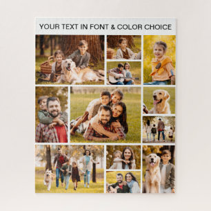 Puzzle Colage de 12 fotos simple con tu texto