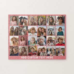 Puzzle Colage de 24 fotos con texto personalizado
