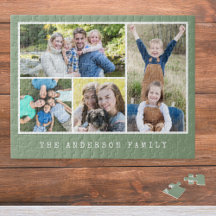 Colage de 4 fotos personalizadas para familia