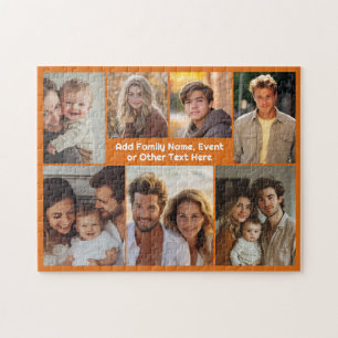 Puzzle Colaje de 7 fotos simple con texto grueso